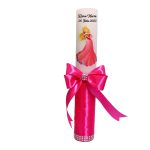 Lumanare Botez, Personalizata, Frumoasa Adormita, Roz, 35 cm, LMB020 - imagine 5