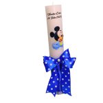 Lumanare Botez, Personalizata, Baby Mickey Mouse, Albastru, 35 cm, LMB028 - imagine 3