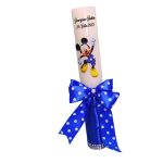 Lumanare Botez, Personalizata, Mickey Mouse, Albastru, 35 cm, LMB030 - imagine 3