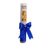 Lumanare Botez, Personalizata, Micul Print, Albastru, 35 cm, LMB032 - imagine 3