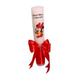 Lumanare Botez, Personalizata, Baby Minnie Mouse, Rosu, 35 cm, LMB036 - imagine 4