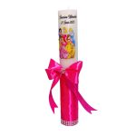 Lumanare Botez, Personalizata, Printesele Disney, Roz, 35 cm, LMB040 - imagine 3