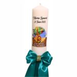 Lumanare Botez, Personalizata, Safari, Jungla, Verde, 35 cm, LMB041 - imagine 2