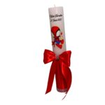 Lumanare Botez, Personalizata, Spider Man, Rosu, 35 cm, LMB044 - imagine 3