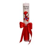 Lumanare Botez, Personalizata, Spider Man, Rosu, 35 cm, LMB044