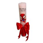 Lumanare Botez, Personalizata, Spider Man, Rosu, 35 cm, LMB044 - imagine 4