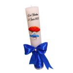 Lumanare Botez, Personalizata, Baby Strumf, Albastru, 35 cm, LMB045 - imagine 4