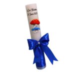 Lumanare Botez, Personalizata, Baby Strumf, Albastru, 35 cm, LMB045 - imagine 5