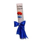 Lumanare Botez, Personalizata, Baby Strumf, Albastru, 35 cm, LMB045 - imagine 3