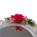 Oglinda Miresei Decorata, Trandafiri, Orhidee, Roz, 47 cm, OGLDC004 - imagine 5