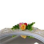 Oglinda Miresei Decorata, Hortensie, Bujori, Roz, Crem, Rosu, 47 cm, OGLDC007 - imagine 4