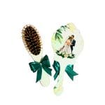 Set Gatitul Miresei, Nunta, 3 Piese, Lemn, Verde, 22x35cm, SGMRSD006 - imagine 5