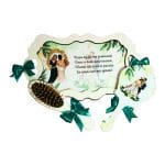 Set Gatitul Miresei, Nunta, 3 Piese, Lemn, Verde, 22x36cm, SGMRSD005