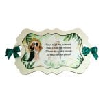 Set Gatitul Miresei, Nunta, 3 Piese, Lemn, Verde, 22x36cm, SGMRSD005 - imagine 2