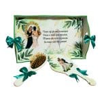Set Gatitul Miresei, Nunta, 3 Piese, Lemn, Verde, 22x35cm, SGMRSD006