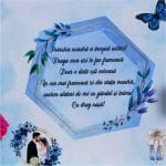 Set Gatitul Miresei, Nunta, 3 Piese, Lemn, Albastru Royal, 22x35cm, SGMRSD008 - imagine 4