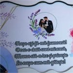 Set Gatitul Miresei, Nunta, 3 Piese, Lemn, Mov, Lavanda, 22x36cm, SGMRSD009 - imagine 4