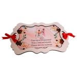 Set Gatitul Miresei, Nunta, 3 Piese, Lemn, Rosu, 22x36cm, SGMRSD011 - imagine 4