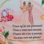 Set Gatitul Miresei, Nunta, 3 Piese, Rosu, 22x35cm, SGMRSD014 - imagine 3