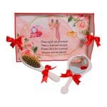 Set Gatitul Miresei, Nunta, 3 Piese, Rosu, 22x35cm, SGMRSD014 - imagine 4