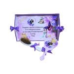 Set Gatitul Miresei, Nunta, 3 Piese, Lemn, Mov, 22x35cm, SGMRSD016