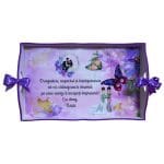 Set Gatitul Miresei, Nunta, 3 Piese, Lemn, Mov, 22x35cm, SGMRSD016 - imagine 2