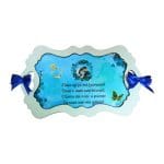 Set Gatitul Miresei, Nunta, 3 Piese, Lemn, Albastru, 22x36cm, SGMRSD019 - imagine 2