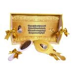 Set Gatitul Miresei, Nunta, 3 Piese, Lemn, Auriu, 22x35cm, SGMRSD003