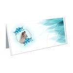 Plic Bani Nunta, Carton, Albastru, Floral, PN18 - imagine 2