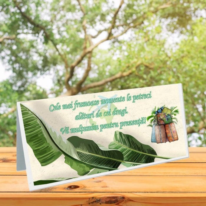 Plic Bani Nunta, Carton, Verde, Exotic, PN20 - imagine 4