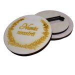 Cutie Stick, Nunta, Rotund, Lemn Natur, 12,5 cm, CSNB006 - imagine 4