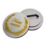 Cutie Stick, Nunta, Rotund, Lemn Natur, 12,5 cm, CSNB006 - imagine 2