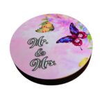 Cutie de verighete, Rotunda, Mov, Lemn natur, CTV022 - imagine 2