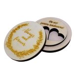 Cutie de verighete, Rotund, Lemn natur, CTV017 - imagine 5