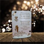 Decoratiune Cadou, Cerere Nasi, Lemn, Alb, 15x20cm, DCCN007 - imagine 3