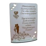 Decoratiune Cadou, Cerere Nasi, Lemn, Alb, 15x20cm, DCCN007 - imagine 4