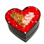 Cutie Cadou Inima Raffaello Trandafiri Sapun 25 Cm Af017