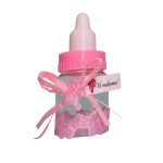 Marturie botez, Biberon, Plastic, 9x4 cm, Roz - imagine 4