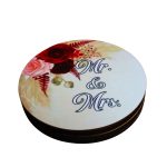 Cutie de verighete, Rotunda, Crem, Lemn natur, CTV031 - imagine 4