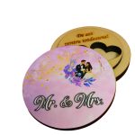 Cutie de verighete, Rotunda, Mov, Lemn natur, CTV032 - imagine 3