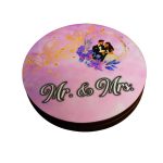 Cutie de verighete, Rotunda, Mov, Lemn natur, CTV032 - imagine 4