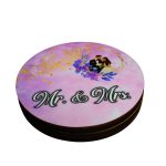 Cutie de verighete, Rotunda, Mov, Lemn natur, CTV032 - imagine 2