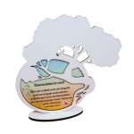 Suport Licheni, Copac, Bonsai, Binecuvantarea Casei, Lemn, Alb, 22x23cm, DBC003 - imagine 5