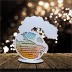 Suport Licheni, Copac, Bonsai, Binecuvantarea Casei, Lemn, Alb, 22x23cm, DBC003 - imagine 3