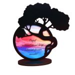 Suport Licheni, Copac, Bonsai, Lemn, Negru, 22x23cm, DCA015