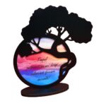 Suport Licheni, Copac, Bonsai, Lemn, Negru, 22x23cm, DCA015 - imagine 3