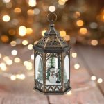 Decoratiune de Craciun, Felinar, Om Zapada, Bronz, 33X16 cm, DCJ055 - imagine 5