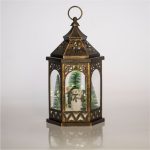 Decoratiune de Craciun, Felinar, Om Zapada, Bronz, 33X16 cm, DCJ055 - imagine 3