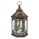 Decoratiune de Craciun, Felinar, Om Zapada, Bronz, 33X16 cm, DCJ055