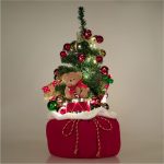 Decoratiune de Craciun, Sac, cu Brad, Cadouri & LED 60cm, DCJ060 - imagine 3